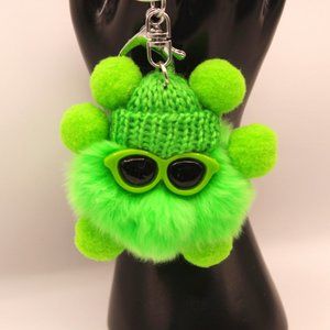 Stuffed Animal Key Chain - Green Monster